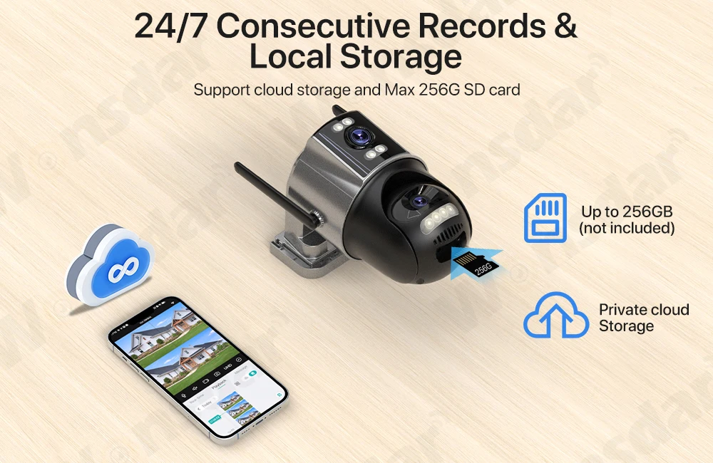 4G Sim Solar Camera 24 Hours Record Three lens 10X Zoom Camera Outdoor IP66 Waterproof 9W Solar Panel Built-in Battery iCSee - Image 17